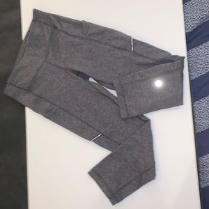 Grey Crop Lululemon Leggings